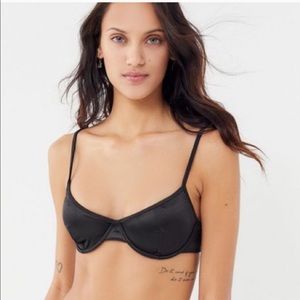 Urban Outfitters Unlined Satin Bra with underwire